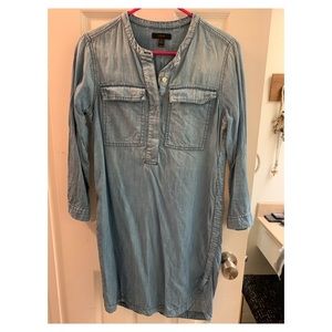 J.Crew chambray 3/4 sleeve dress. Size XS.
